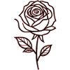 Leuchtende Rosen Silhouette