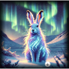 Schneehase Aurora Borealis