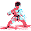 Karate Junge Synthwave