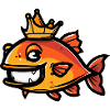 Piranha Fish Comic Crown