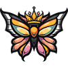 Couronne de bande dessinée papillon