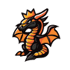 Drache Comic Krone
