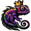 Couronne de bande dessinée caméléon