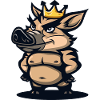 Schwein Comic Krone Wildschwein