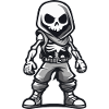 Skeleton Halloween Comic