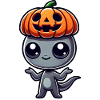 Halloween Alien Pumpkin Whimsical Hat