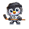 Hockeys Pinguin Eishockeyspieler Cartoon Kinder
