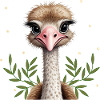 Cute ostrich