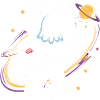 Cute Ghost In Space