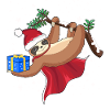 Sloth Merry Christmas Snowflakes
