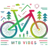 Vibrant Mountain Bike Trail Illustration