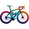 Illustration de cyclisme arc-en-ciel vibrant