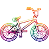 Neon Rainbow BMX Bike