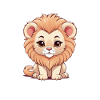 Kawaii Lion Cub Illustration