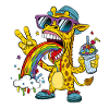 Rainbow giraffe