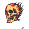Burning skull