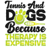 Funny Tennis Player Racket Dog