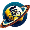 Cyclist on Saturn