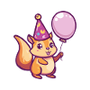 Squirrel Birthday Baby
