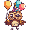 Owl Birthday Baby