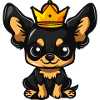 Chihuahua Dogs Comic Crown