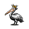 Pelikan Vogel Comic Krone