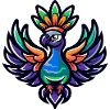 Peacock Bird Comic Crown