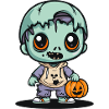 Zombie Halloween Creepy Comic
