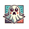 Scared Ghost Funny Ghost Design