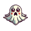 Scared Ghost Funny Ghost Design