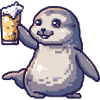 Seal Animal Beer Pixel