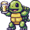Tortue bière pixel