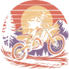 Moto tout-terrain rétro