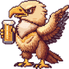 Aigle bière pixel