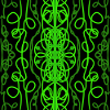 Green symmetrical pattern