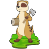 Hache de bûcheron suricate