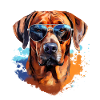 Rhodesian Ridgeback with Sunglasses