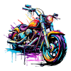 Retro Motorrad Graffity