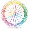 Lebendiges Regenbogen-Fahrradrad-Design