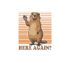 Comic groundhog that greets