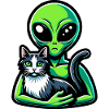 Chat et Extraterrestre