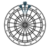 Darts Trio Silhouette