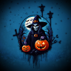 A spooky Halloween scene