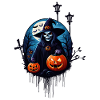 A spooky Halloween scene