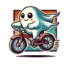 Bicycle Riding Ghost Funny Ghost