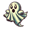 Scared Ghost Funny Ghost Design