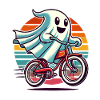 Bicycle Riding Ghost Funny Ghost