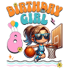 basket-ball 8e anniversaire fille basketteur