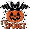 Stay Spooky Halloween Pumpkin Bat
