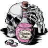 Witch's Fizz Halloween Skull